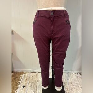 Lane Bryant Rich Burgundy Trousers